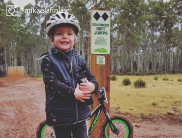Toddlers & Mountain Bikes At Hollybank Forest Reserve