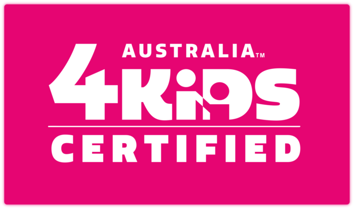 4Kidsaustraliacertified Logo Spot Pink